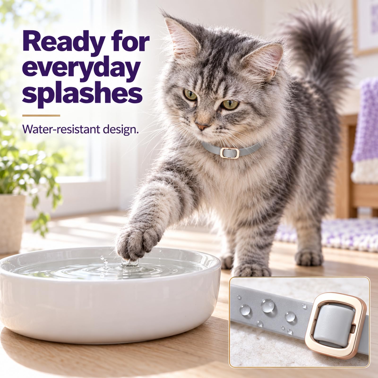 BestHoby flea and tick collar shown in gray.