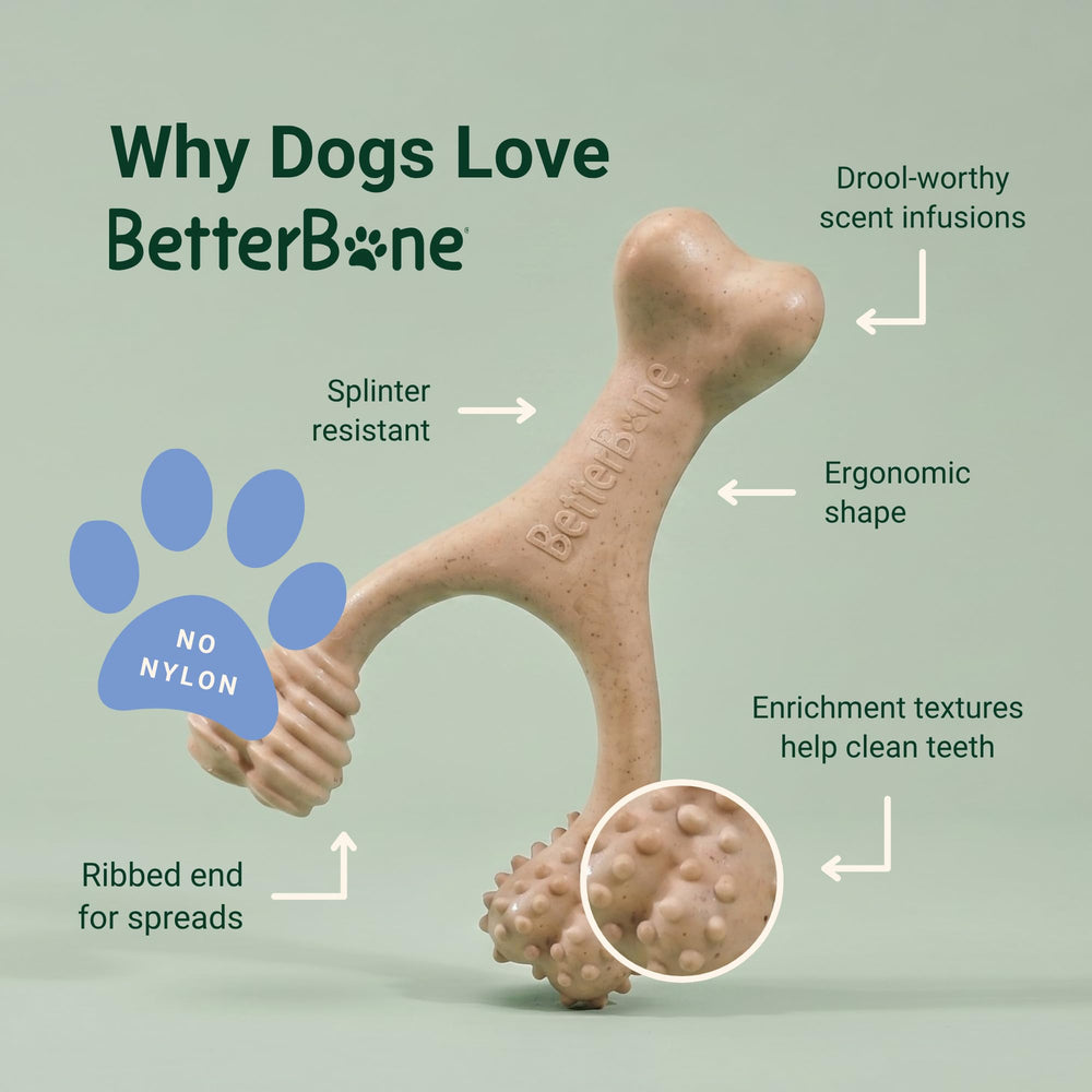 BetterBone Hard Density dog chew shown from a side angle.