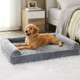 BFPETHOME orthopedic dog bed shown from the front with its three-sided raised design.