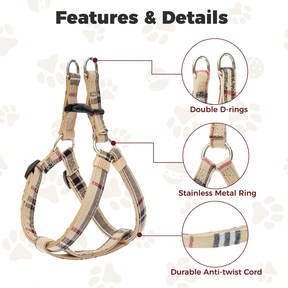 BINGPET dog harness close-up highlighting its double D-ring connection.