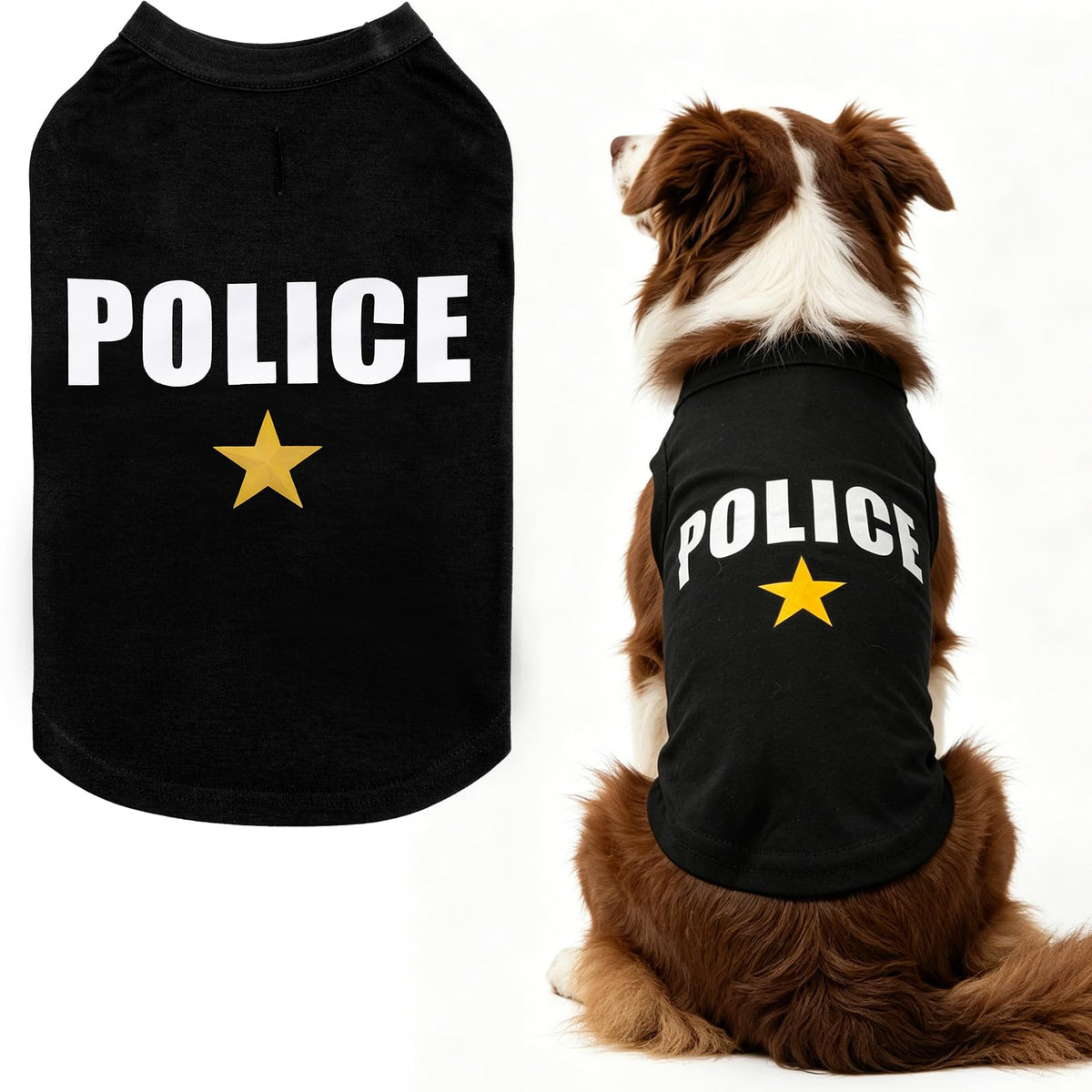 BINGPET Police Dog Shirt shown from the front.