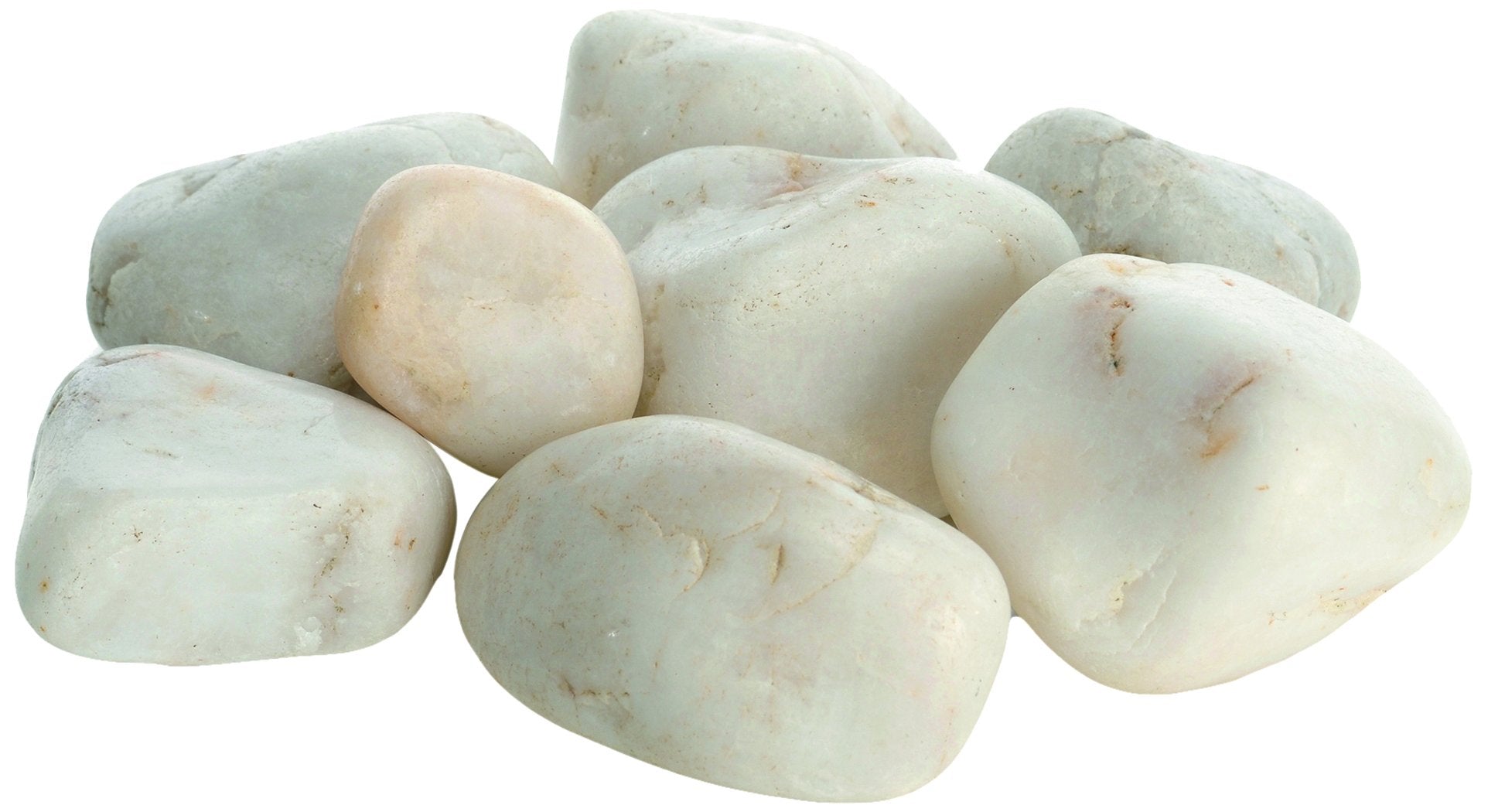 biOrb Marble Pebble Set showing the white marble aquarium decorations together.