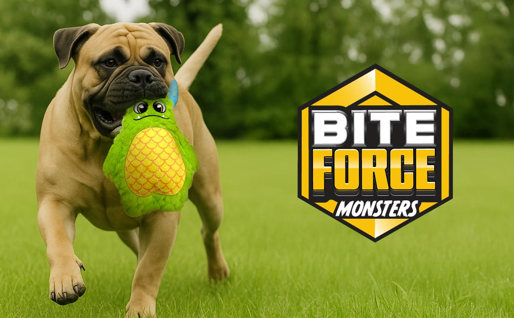 Bite Force Dog Chew Toys shown in a close-up of their fabric construction.