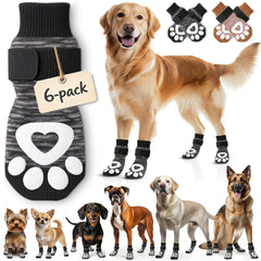 Bixie anti-slip dog socks shown from the front.