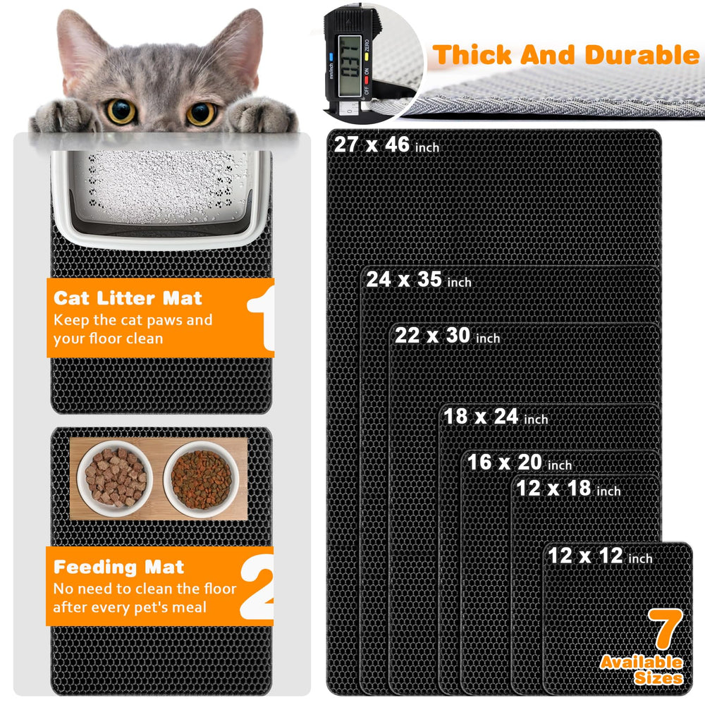 blissstorm Cat Litter Mat close-up showing the honeycomb surface and large openings.