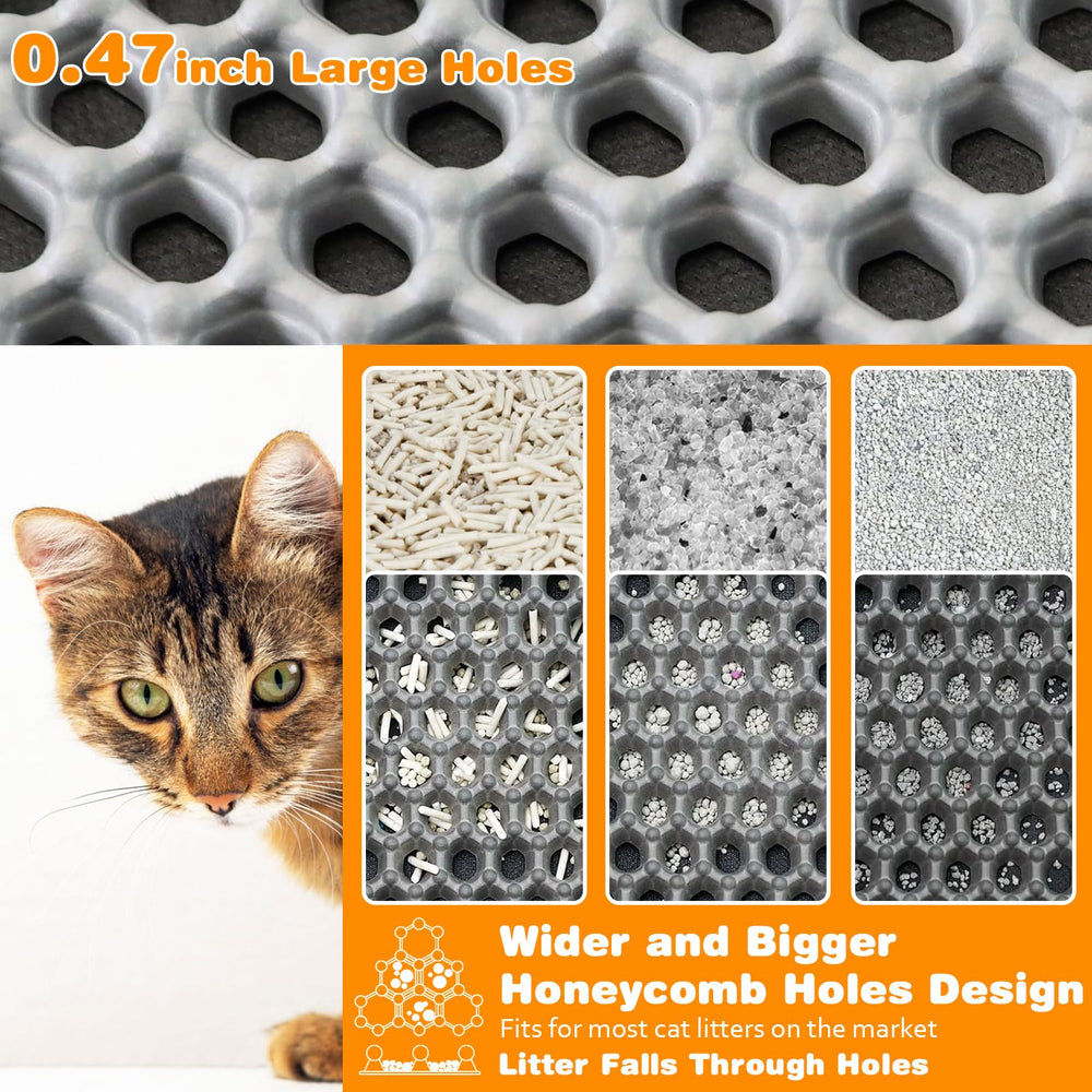 blissstorm Cat Litter Mat underside showing its waterproof bottom layer.