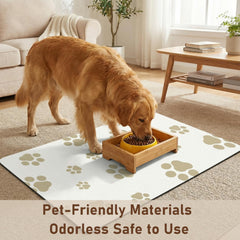 Blkjsgly Pet Feeding Mat rolled up for storage.
