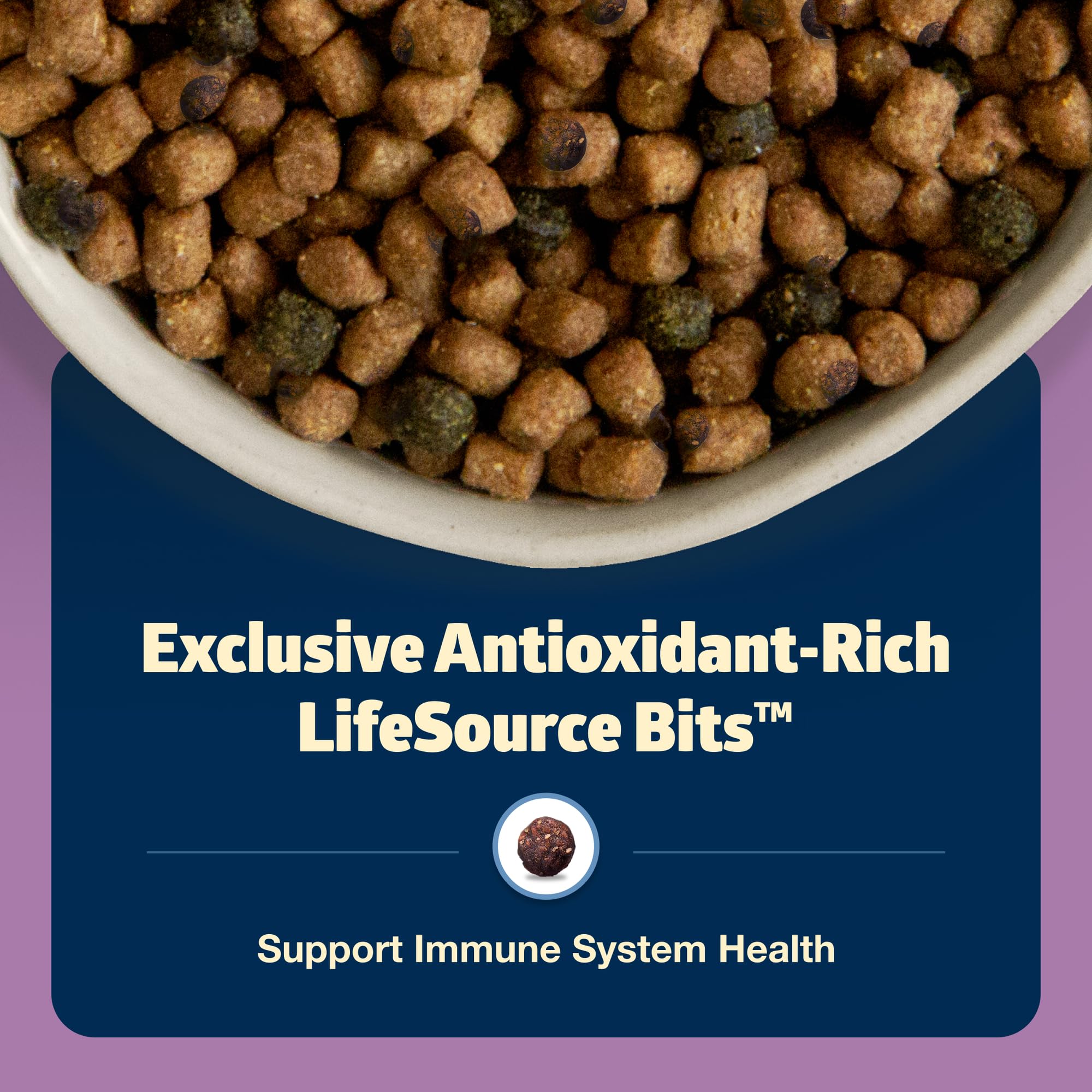 Blue Buffalo Freedom cat food nutrition panel on the package.