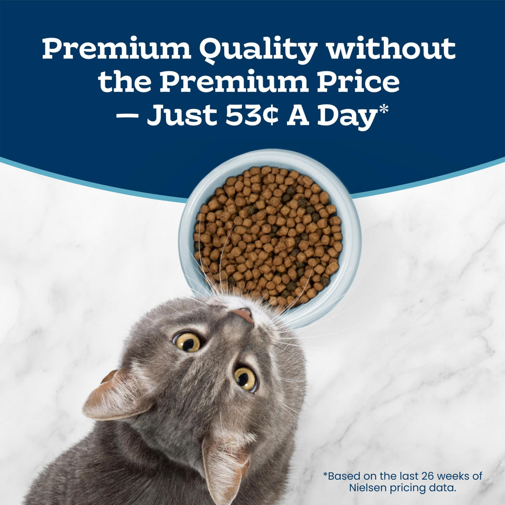 Blue Buffalo Tastefuls dry cat food features FOS prebiotic for digestive support.