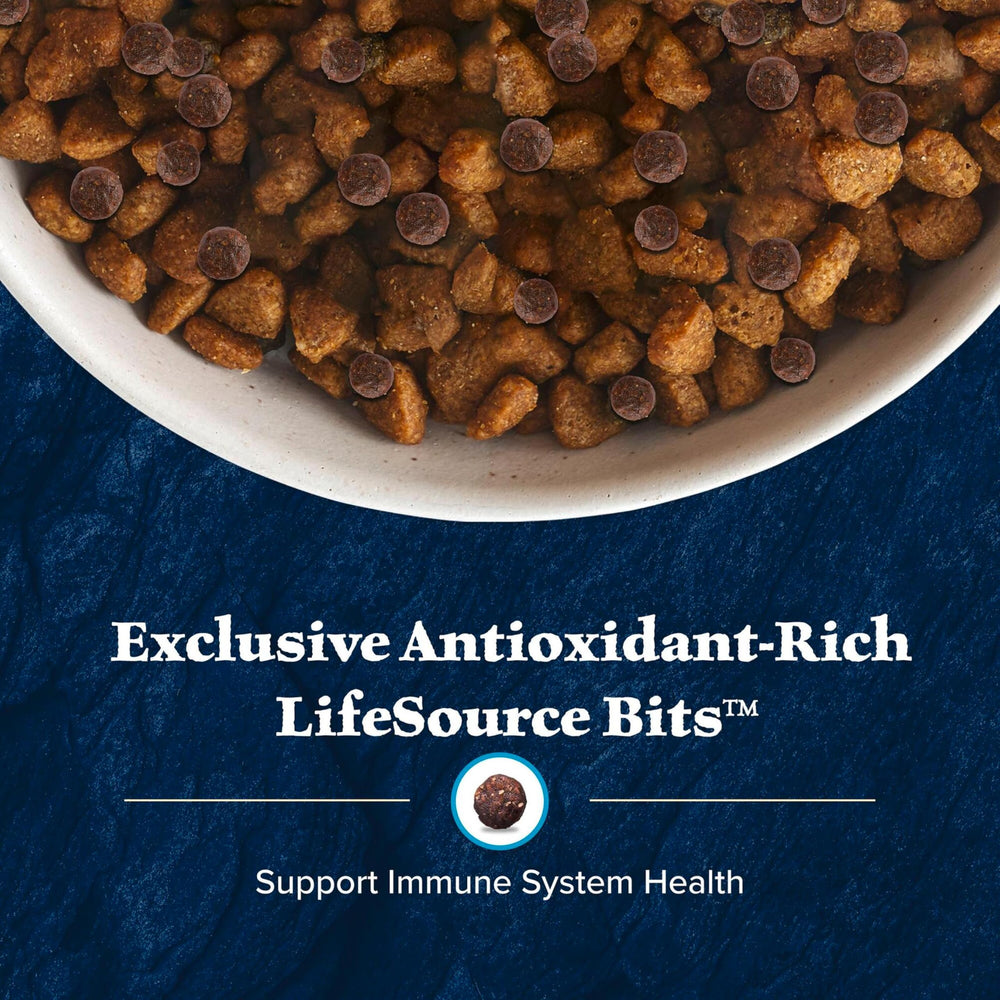 Blue Buffalo Wilderness Senior dog food with Omega 3 and 6 fatty acids.
