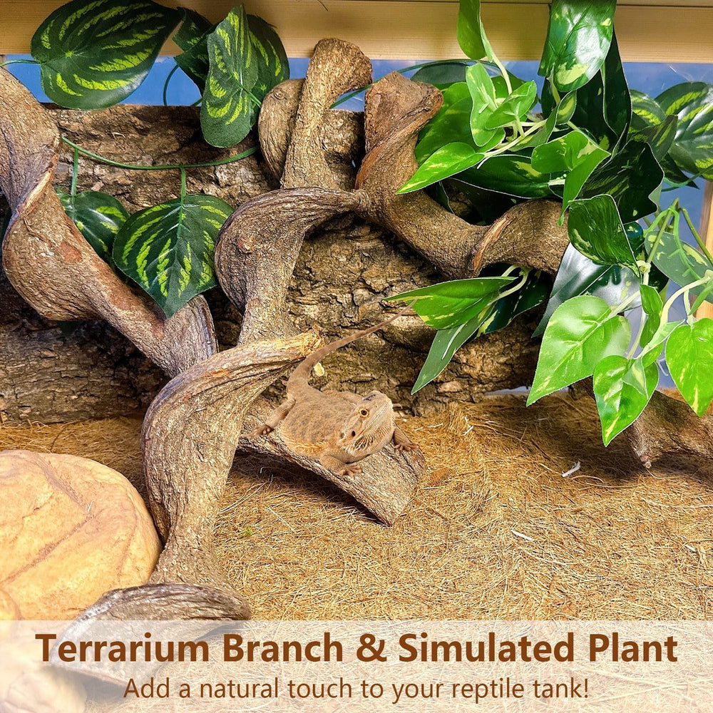 BNOSDM reptile climbing branch set featuring the leaf decoration and suction cup.