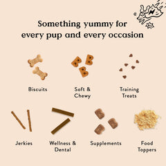 Bocce's Bakery soft-baked dog treats shown close up to highlight their chewy texture.