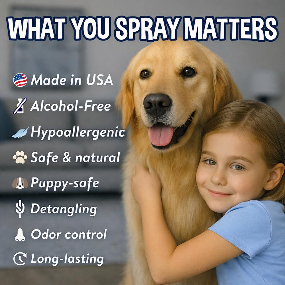 Bodhi Dog Waterless Shampoo for detangling fur during brushing.