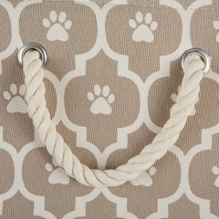 Bone Dry pet storage bin handle detail showing where it can be carried.
