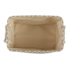 Bone Dry pet storage bin close-up highlighting the lattice paw-print pattern.