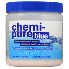 Boyd Chemi-Pure Blue aquarium filtration media in its nylon bag.