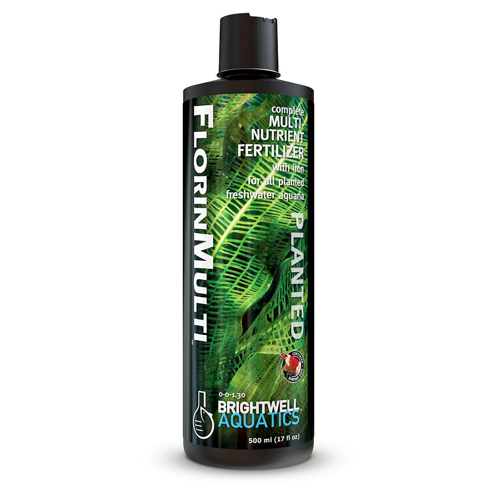 Brightwell Aquatics FlorinMulti plant supplement shown from the front.