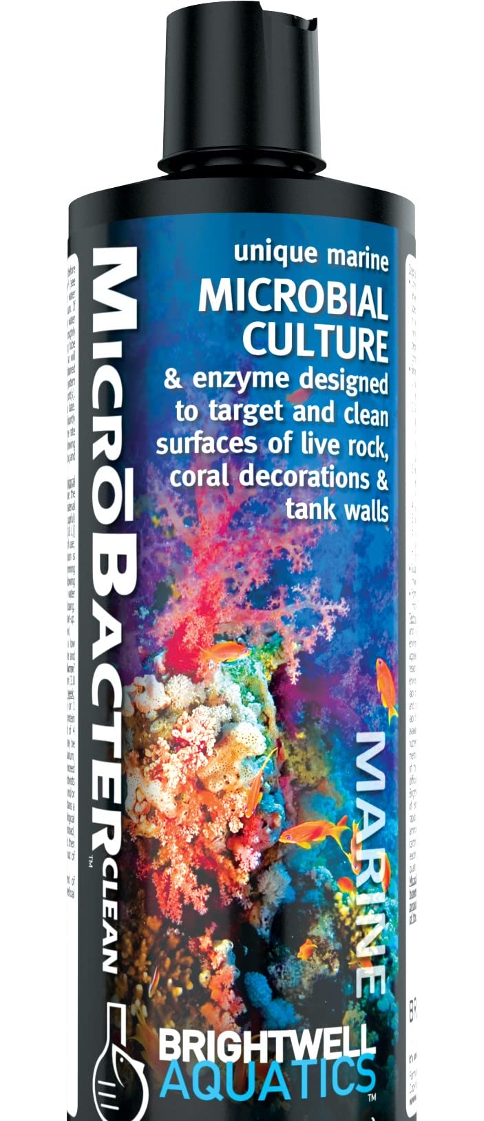 Brightwell Aquatics MicroBacter Clean bottle shown from the front.