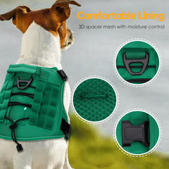 Bruvoalon tactical dog harness showing its adjustable shoulder and chest straps.