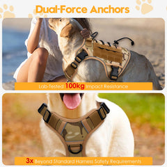 Bruvoalon dog harness detail showing the front metal leash clip.