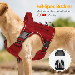 Bruvoalon dog harness close-up showing reflective trim around the edge.