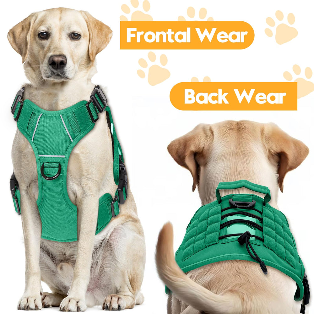Bruvoalon tactical dog harness showing its adjustable shoulder and chest straps.