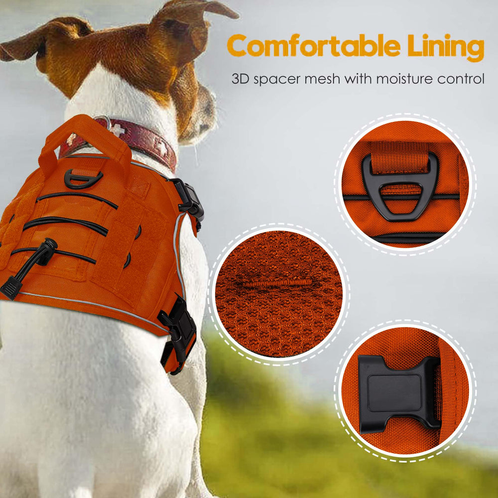 Bruvoalon tactical dog harness shown from the back.