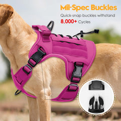 Bruvoalon tactical dog harness close-up of the sturdy top handle.
