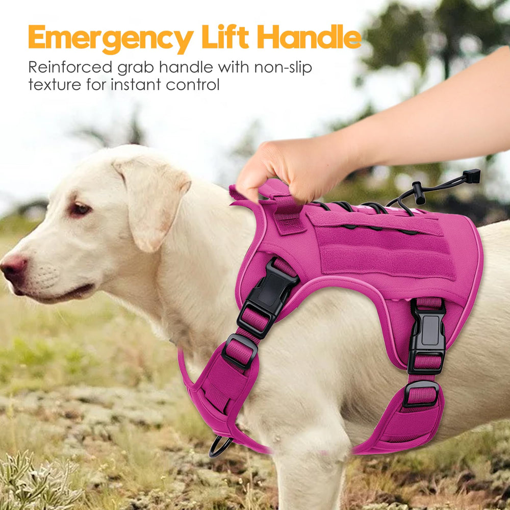 Bruvoalon tactical dog harness shown with its included name patch.