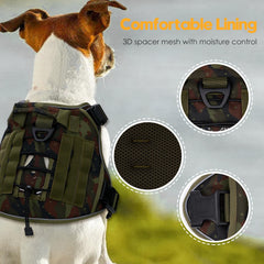 Bruvoalon tactical dog harness close-up showing its reinforced stitching.