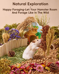 BUCATSTATE natural hamster bedding placed in a small-animal habitat.