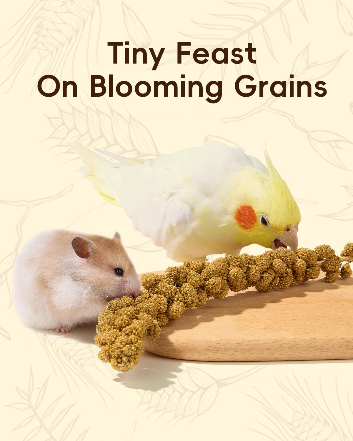 BUCATSTATE natural hamster bedding showing its mix of plant textures.