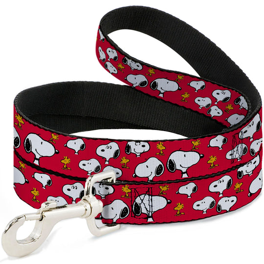Buckle-Down Peanuts Dog Leash shown from the front.