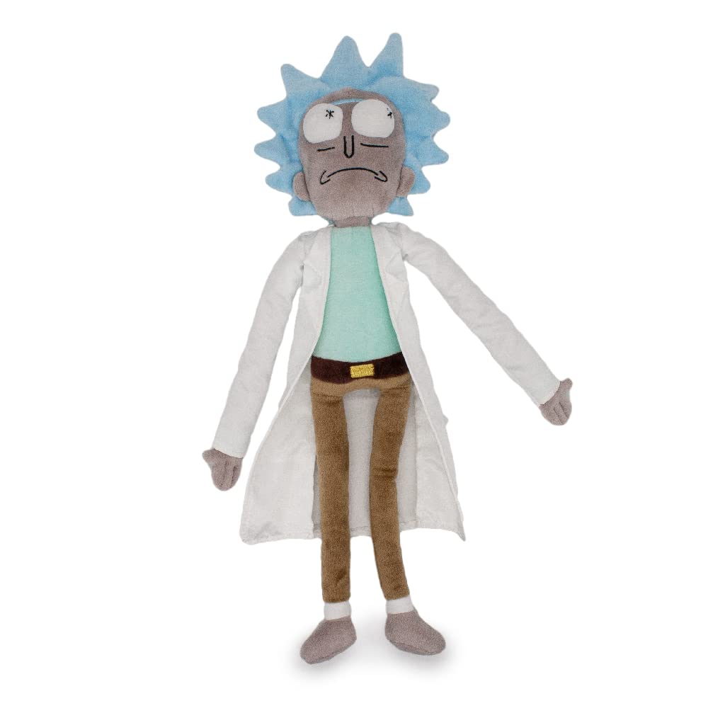 Buckle-Down Rick and Morty dog toy shown in a front-facing full-body view.