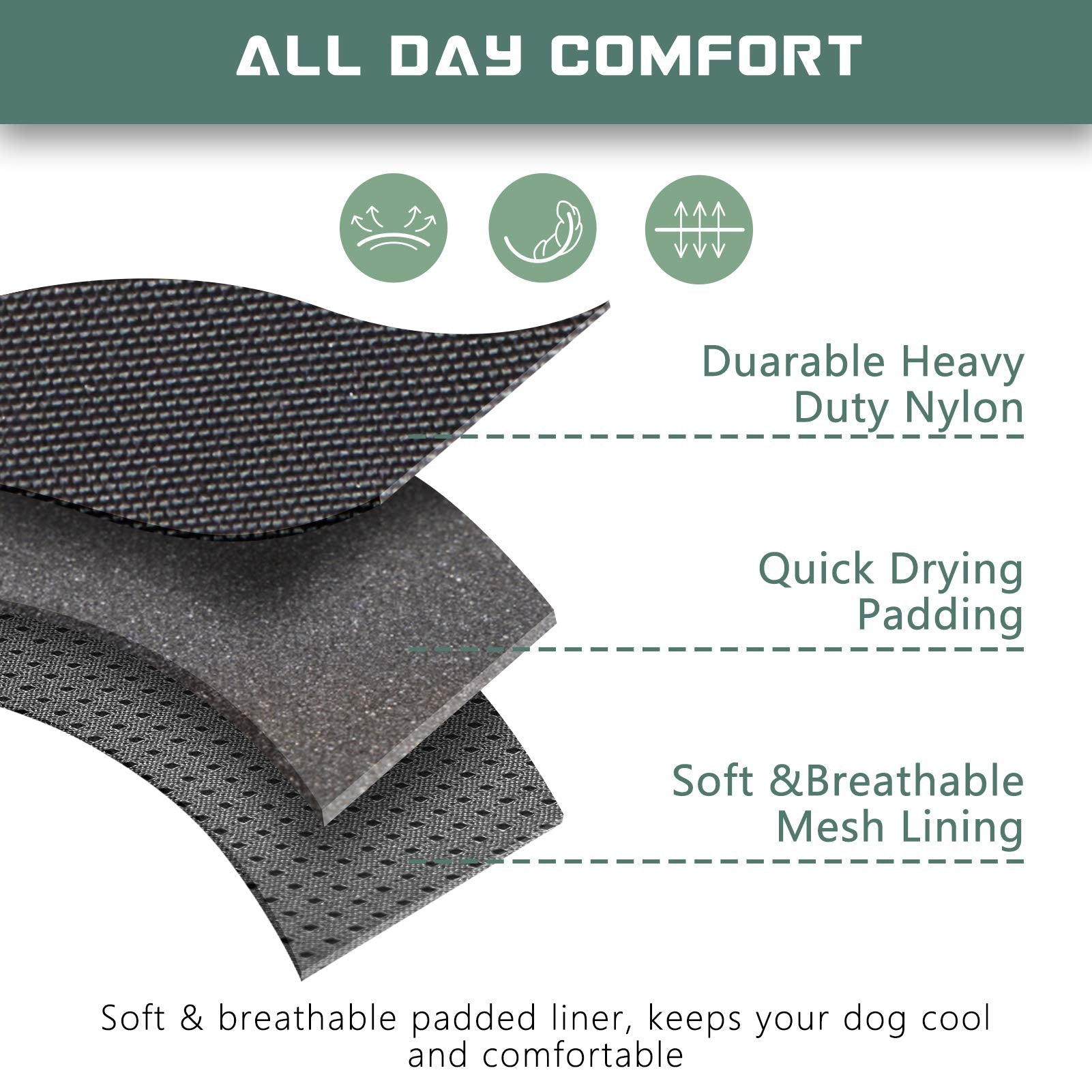 BUMBIN tactical dog harness with its side Molle panels visible.