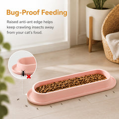 BUVQNEMXRO cat bowl tray showing the ant-proof moat detail.