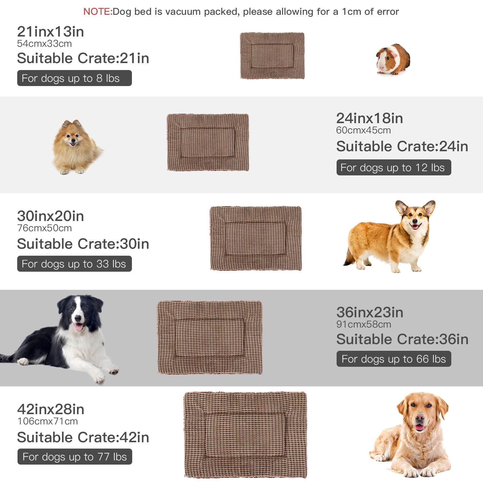 BVAGSS Dog Bed Mat placed inside a pet crate.