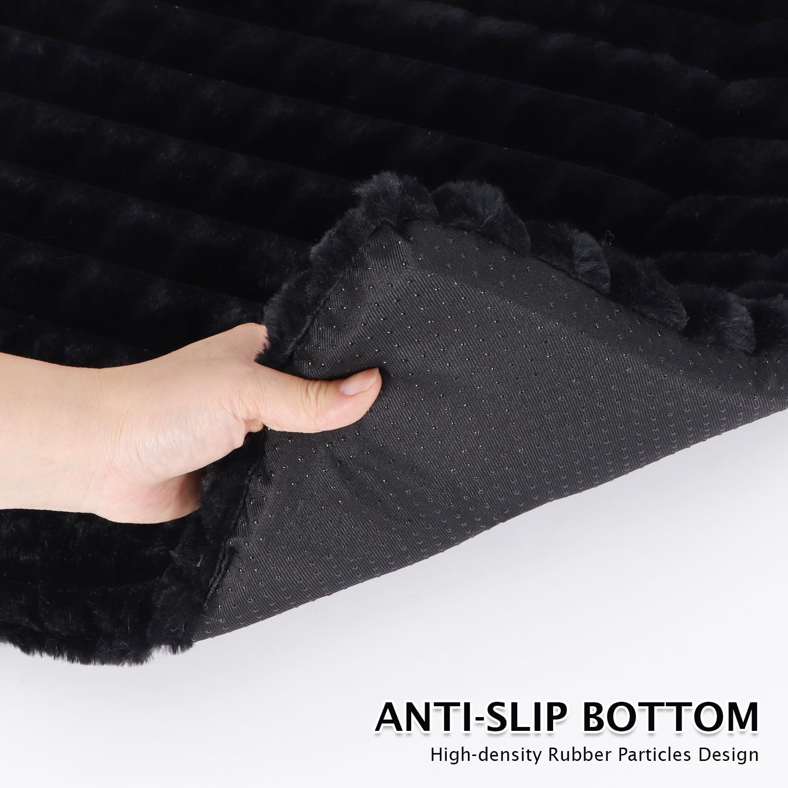 BVAGSS dog bed close-up showing the soft rabbit fur fabric.