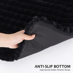 BVAGSS dog bed close-up showing the soft rabbit fur fabric.