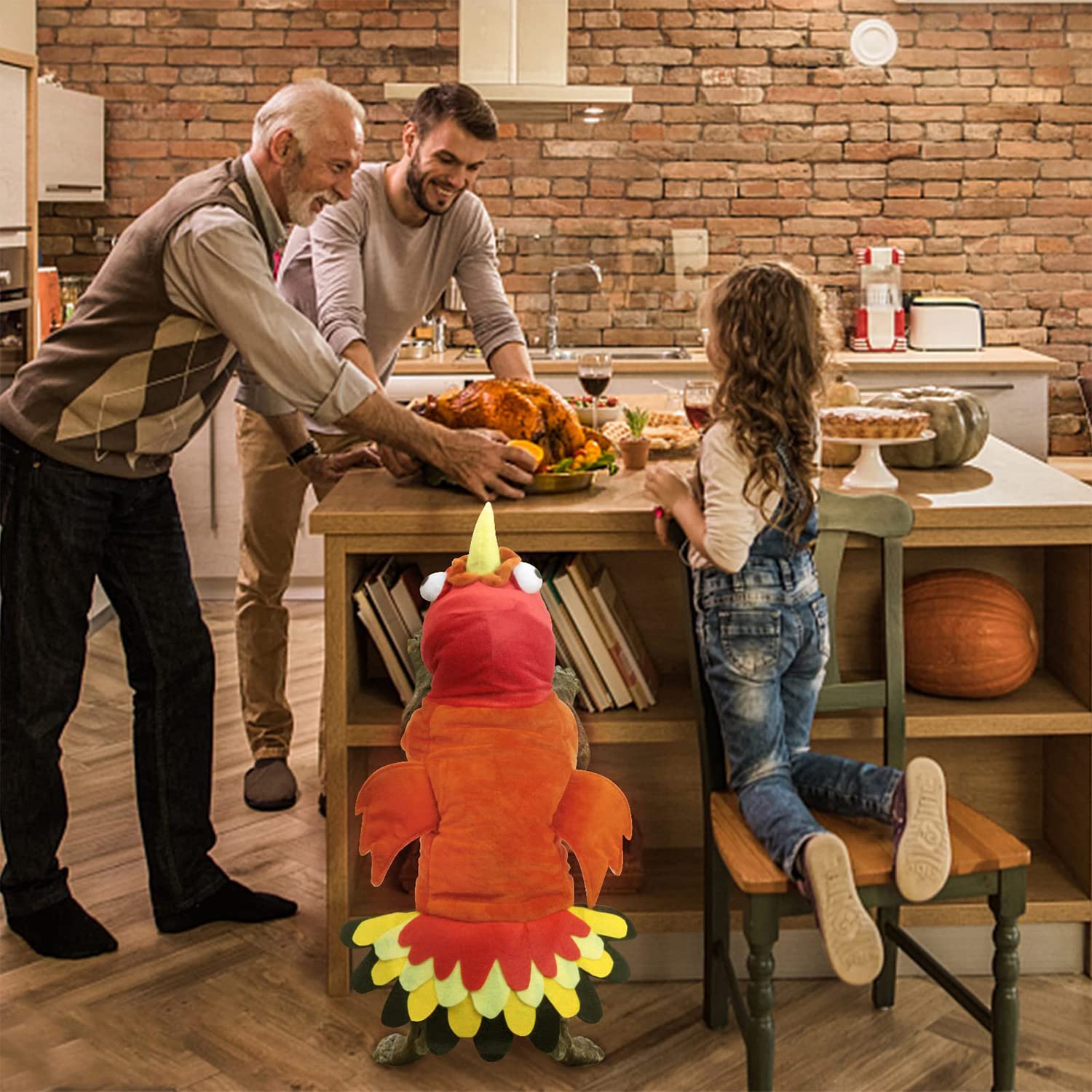 BWOGUE Dog Turkey Costume extra-large size measurements.