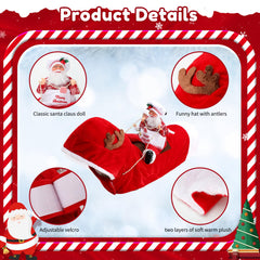 BWOGUE Santa Dog Costume shown being worn by a dog.