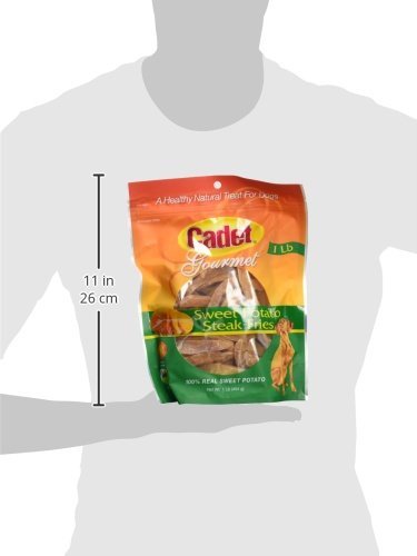 Cadet sweet potato dog treat shown as a three-pack.