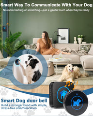 Cangecit dog doorbell transmitter shown from the back for mounting.