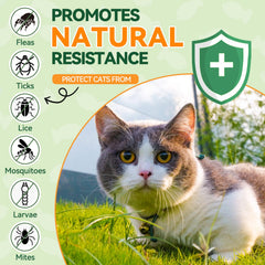 Carmelie cat flea and tick chews with the named ingredients highlighted.