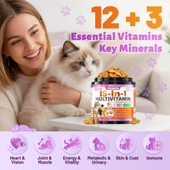 The back label on the Carmelie cat multivitamin container.
