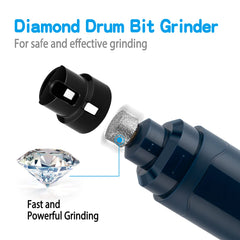 Casfuy dog nail grinder close-up showing its dark blue body.