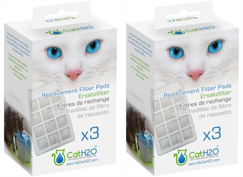 Cat H2O replacement filter pads shown from the front.