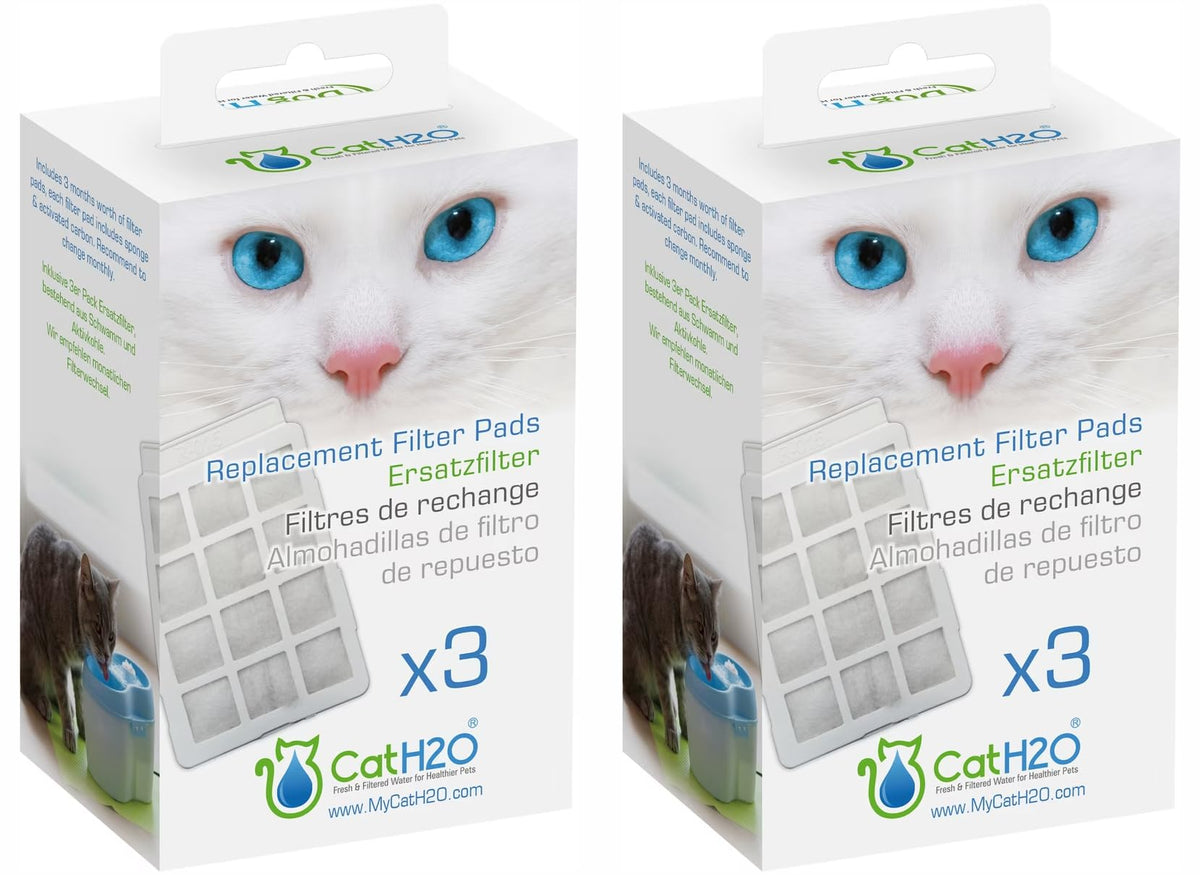 Cat H2O replacement filter pads shown from the front.