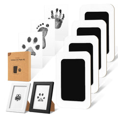 catose Inkless Paw Print Kit shown from the front with its included keepsake pieces.