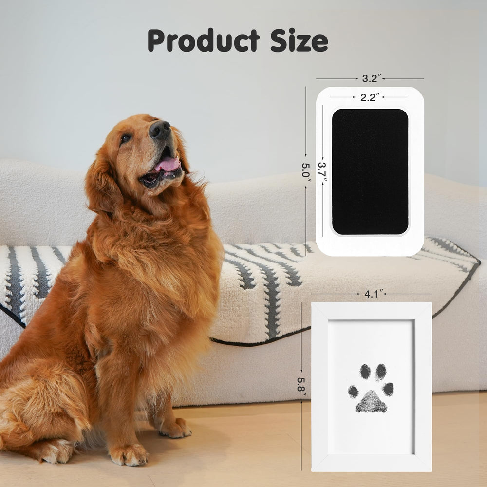 catose Inkless Paw Print Kit contents shown together, including pads, cards, and frames.